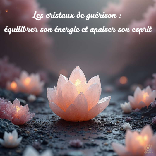 Couverture de l'e-book Les Cristaux de Guérison par Myvelyshop - Guide pour équilibrer son énergie et apaiser son esprit.