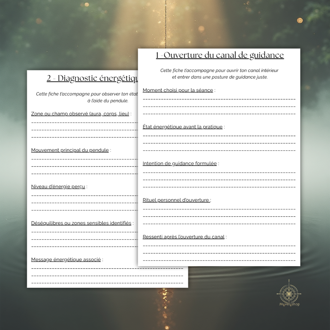 Support numérique pour soins énergétiques et ouverture du canal de guidance au pendule