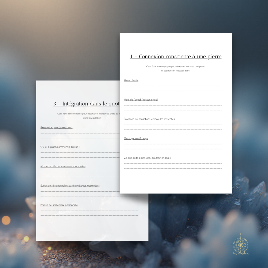 Guide PDF lithothérapie pour programmer et se connecter consciemment aux cristaux