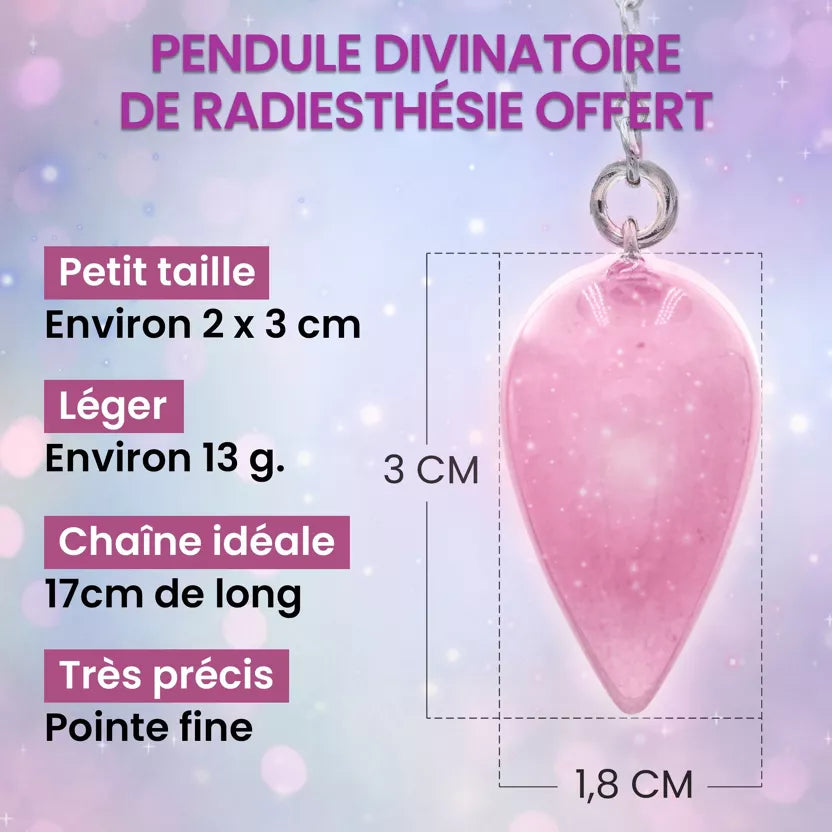 Pendule du Coffret complet d'initiation au pendule divinatoire avec livre et accessoires Myvelyshop