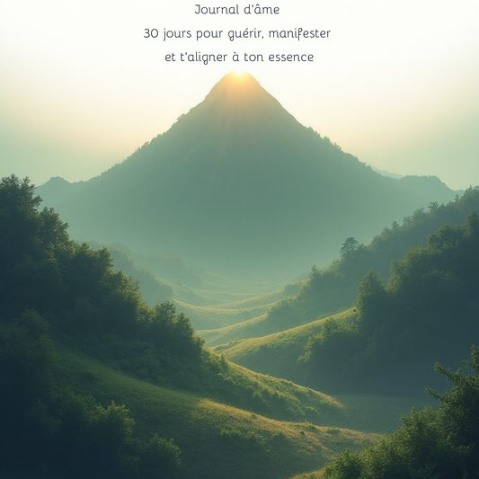 Couverture de l'e-book Journal d'âme par Myvelyshop - 30 jours pour guérir et s'aligner à son essence.