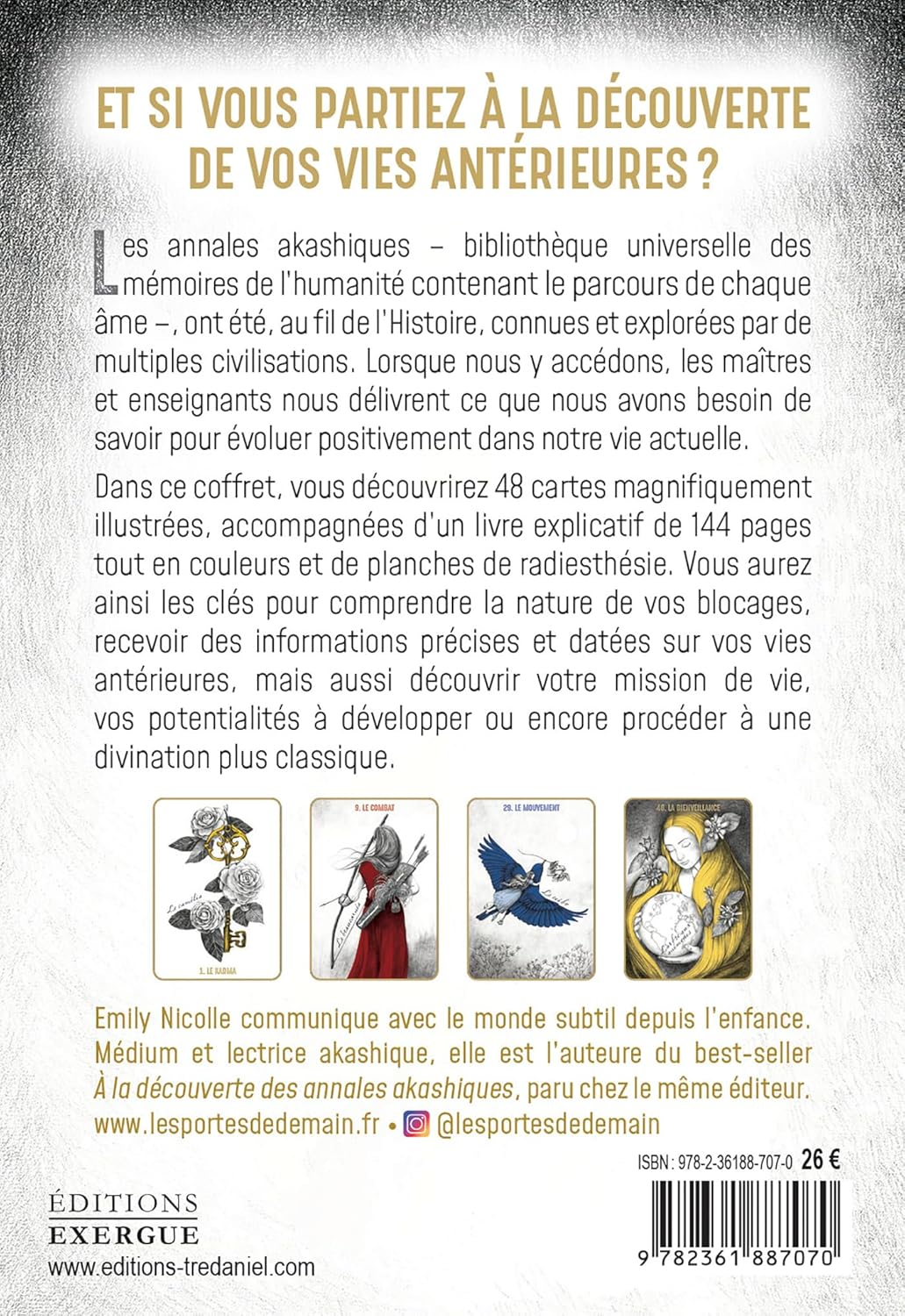 Boîtier de l'oracle Akasha - Guide des mémoires akashiques Myvelyshop - dos