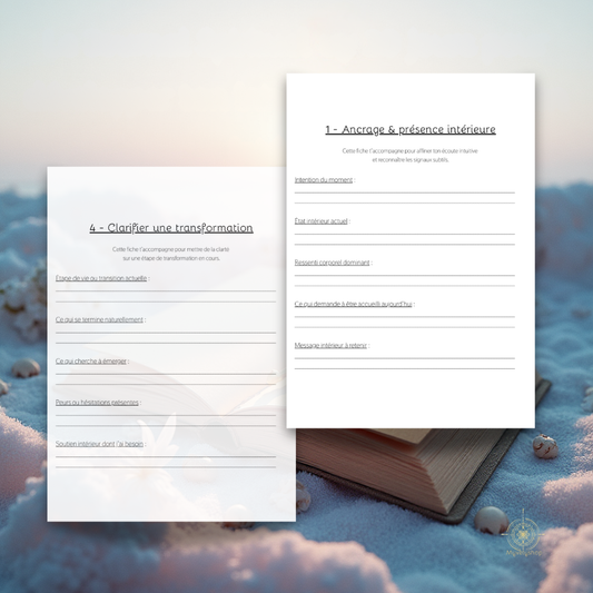 Sommaire de l'e-book Le Journal Spirituel par Myvelyshop - 30 jours pour développer son intuition.