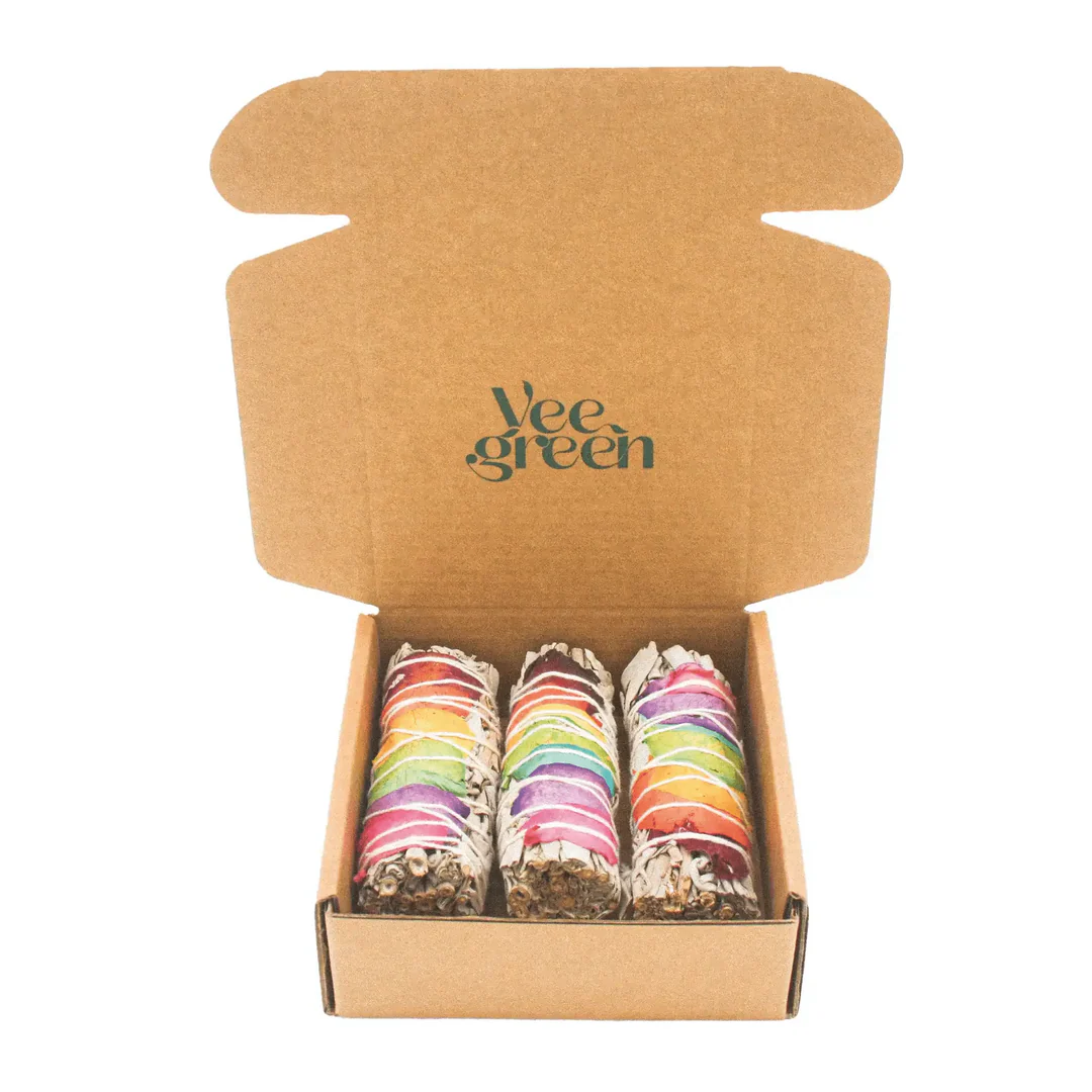 Coffret des 3 Bâtons de fumigation sauge blanche 7 chakras Myvelyshop