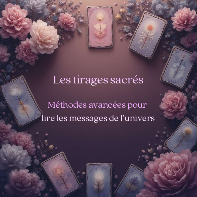 Couverture de l'e-book Les Tirages Sacrés par Myvelyshop - Guide de guidance spirituelle.