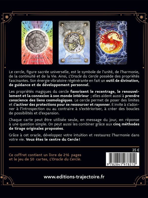 Couverture arrière du Coffret Oracle du Cercle de Catherine Sorolla Menassieu – Boutique ésotérique Myvelyshop