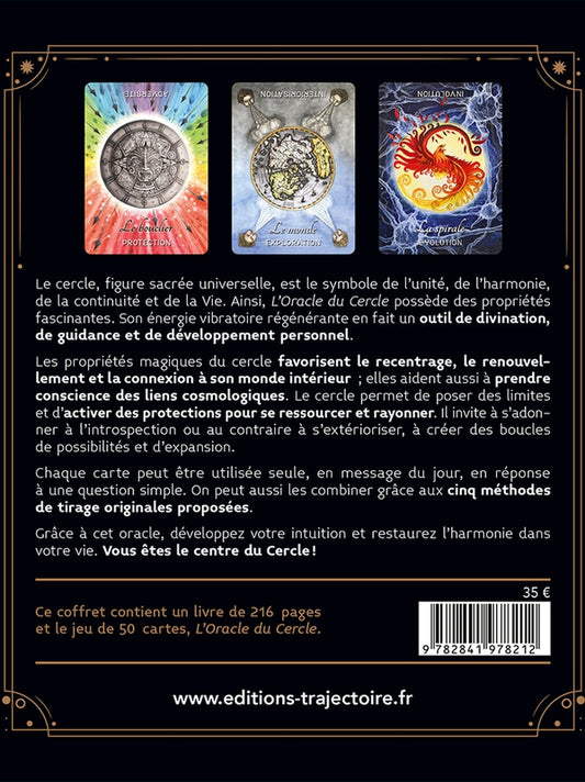 Couverture arrière du Coffret Oracle du Cercle de Catherine Sorolla Menassieu – Boutique ésotérique Myvelyshop