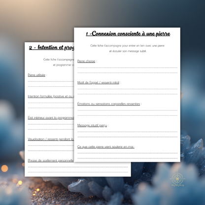 Guide PDF lithothérapie pour programmer et se connecter consciemment aux cristaux