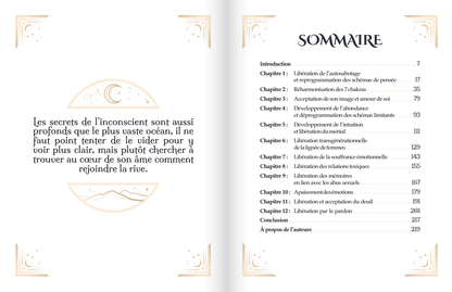 sommaire du Grand livre des 12 libérations énergétiques - Mémoires cellulaires Lecture méditative _myvelyshop