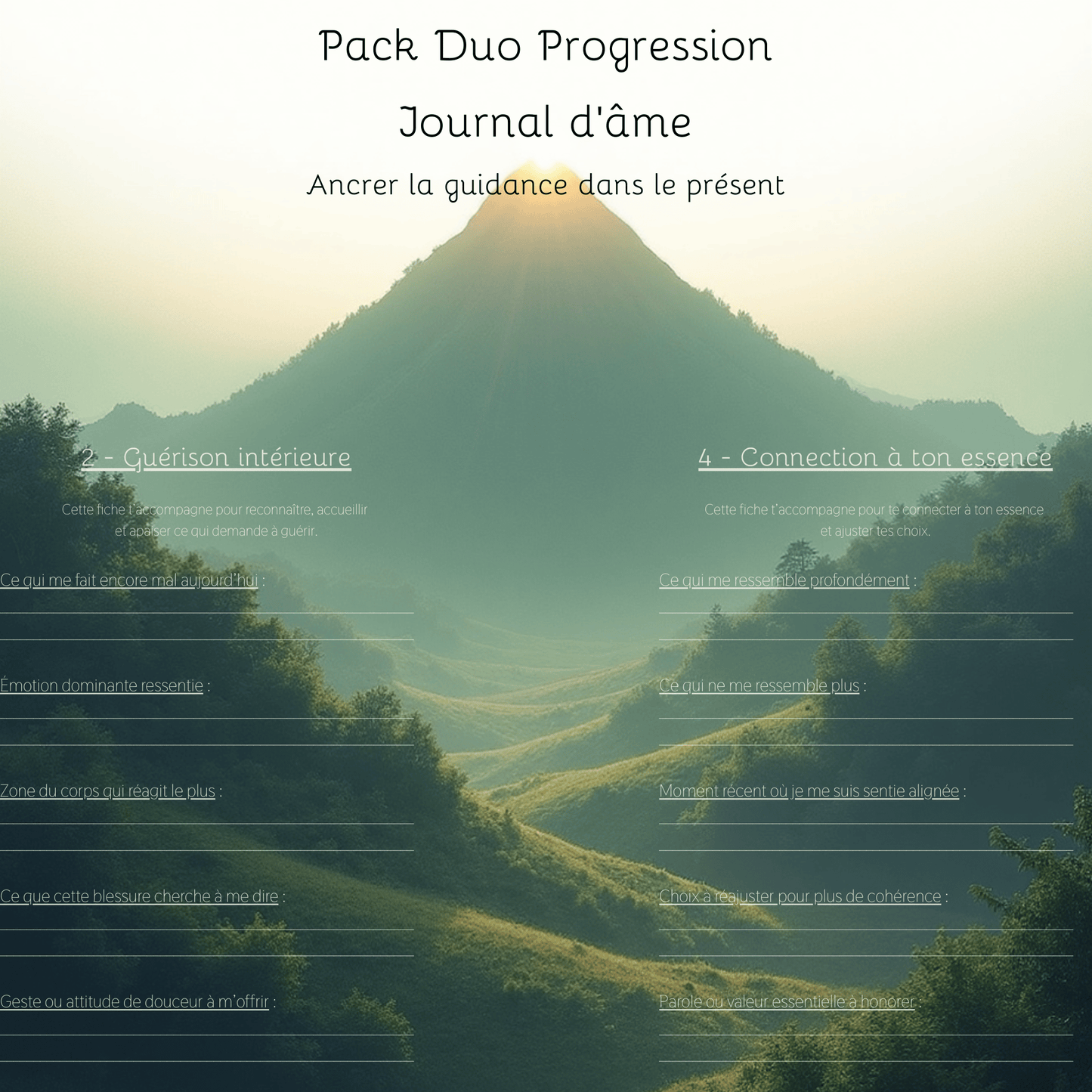 PACK Duo Progression - Journal d'âme