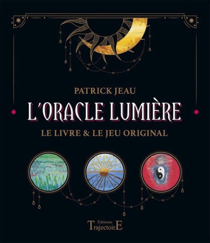 Face avant du coffret "L'Oracle Lumière" de Patrick Jeau, un outil sacré pour apporter de la lumière et de la guidance dans ton quotidien.