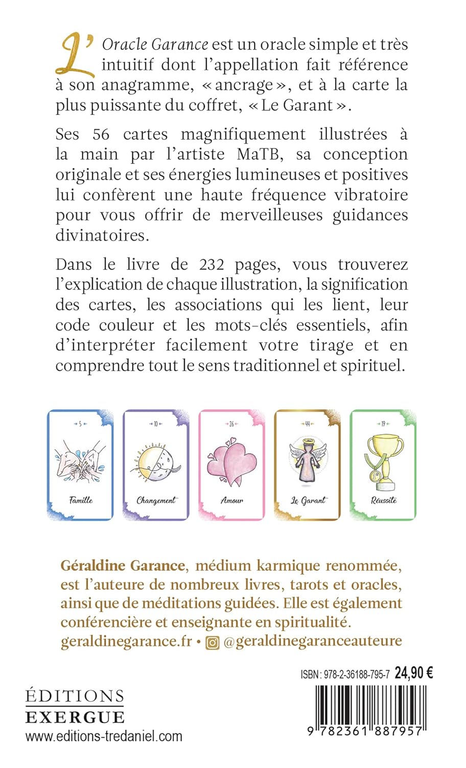 couverture de fond de la Boîte et cartes de l'Oracle Garance myvelyshop