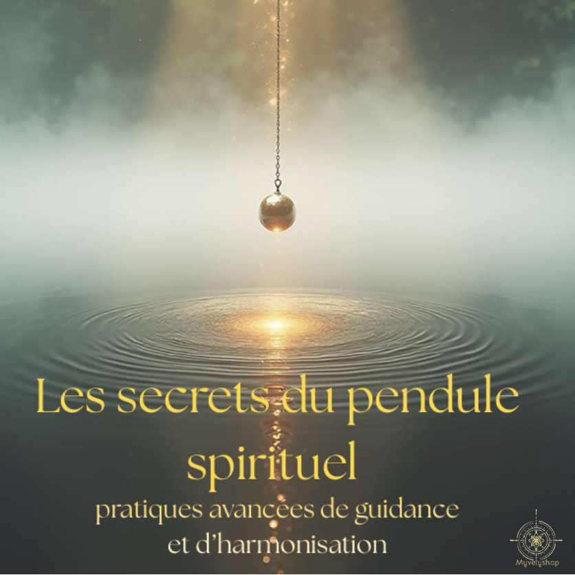 Couverture de l'e-book Les Secrets du Pendule Spirituel par Myvelyshop - Pratiques avancées de guidance et harmonisation. 