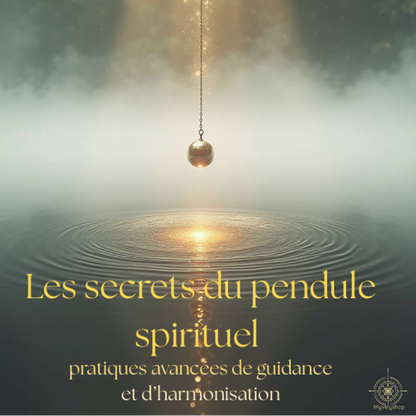 Couverture de l'e-book Les Secrets du Pendule Spirituel par Myvelyshop - Pratiques avancées de guidance et harmonisation. 