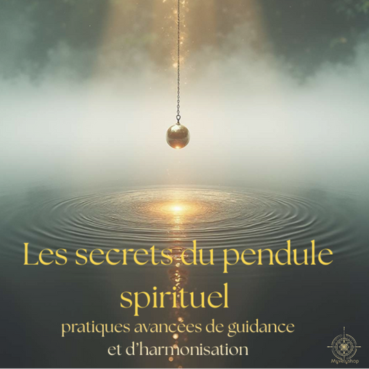 Couverture de l'e-book Les Secrets du Pendule Spirituel par Myvelyshop - Pratiques avancées de guidance et harmonisation. 