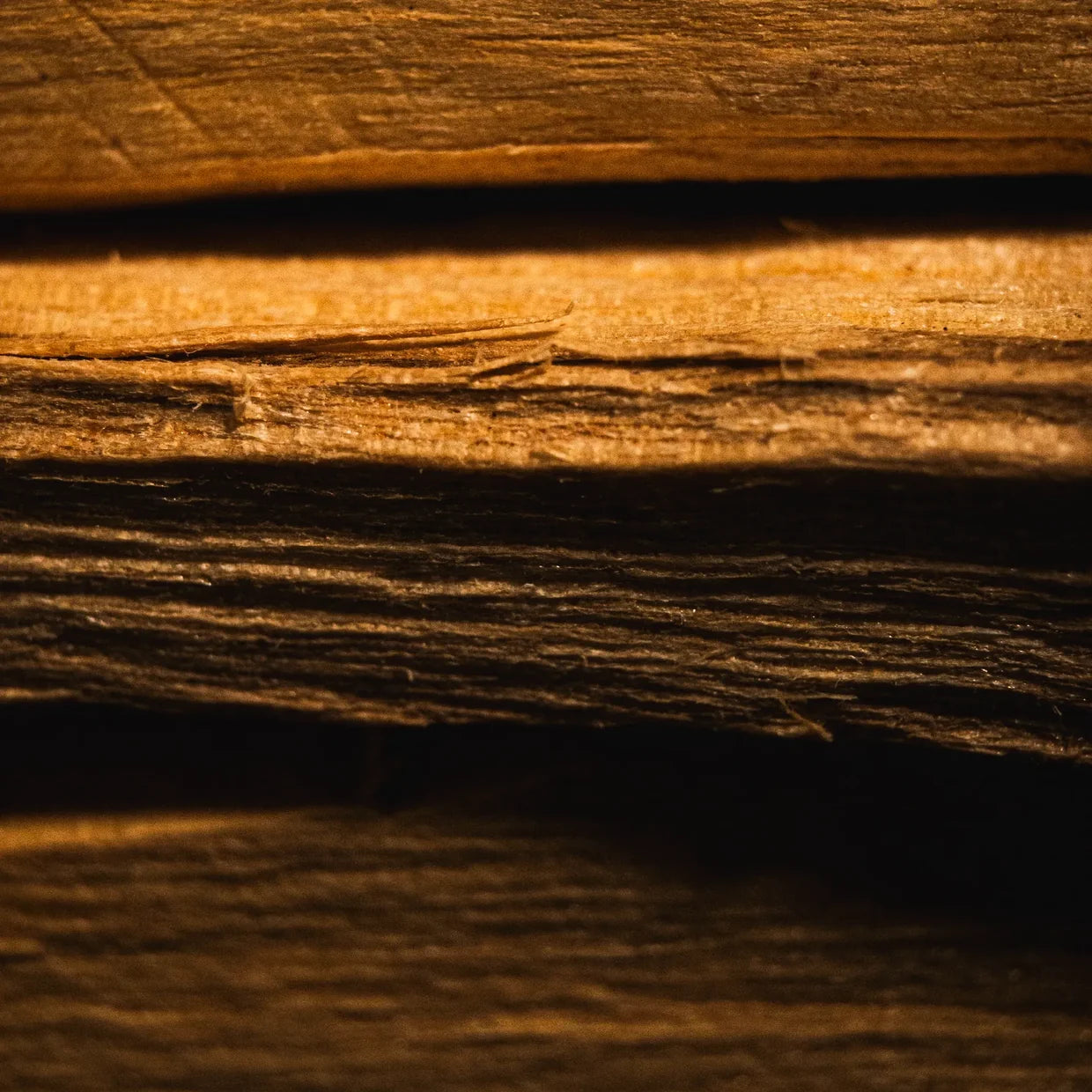 Gros plan macro détaillé sur le grain serré et la texture naturelle fibreuse du bois de Palo Santo écoresponsable - Myvelyshop