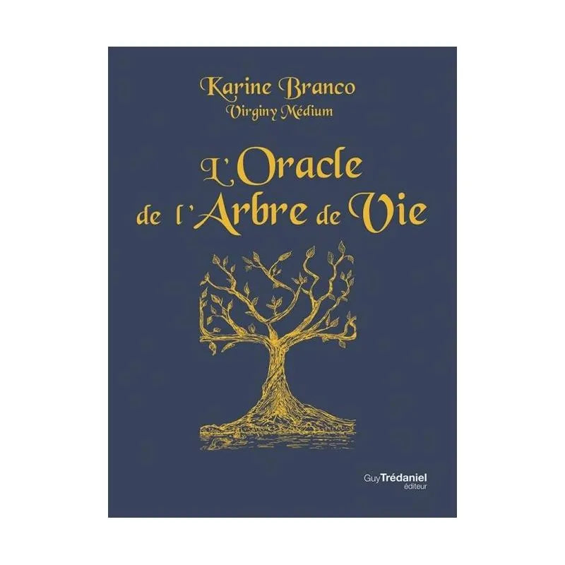 Couverture poétique de l'Oracle de l'Arbre de Vie par Karine Branco, un guide artistique pour ton cheminement intérieur.