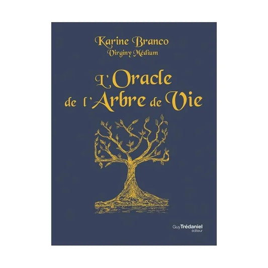 Couverture poétique de l'Oracle de l'Arbre de Vie par Karine Branco, un guide artistique pour ton cheminement intérieur.