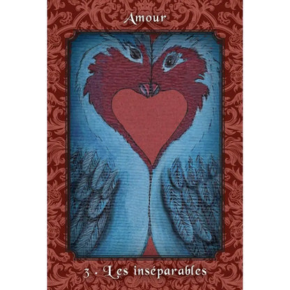 Carte "Les inséparables" (Amour) de l'Oracle de l'Arbre de Vie, illustrant l'union et la vibration du cœur dans tes rituels.