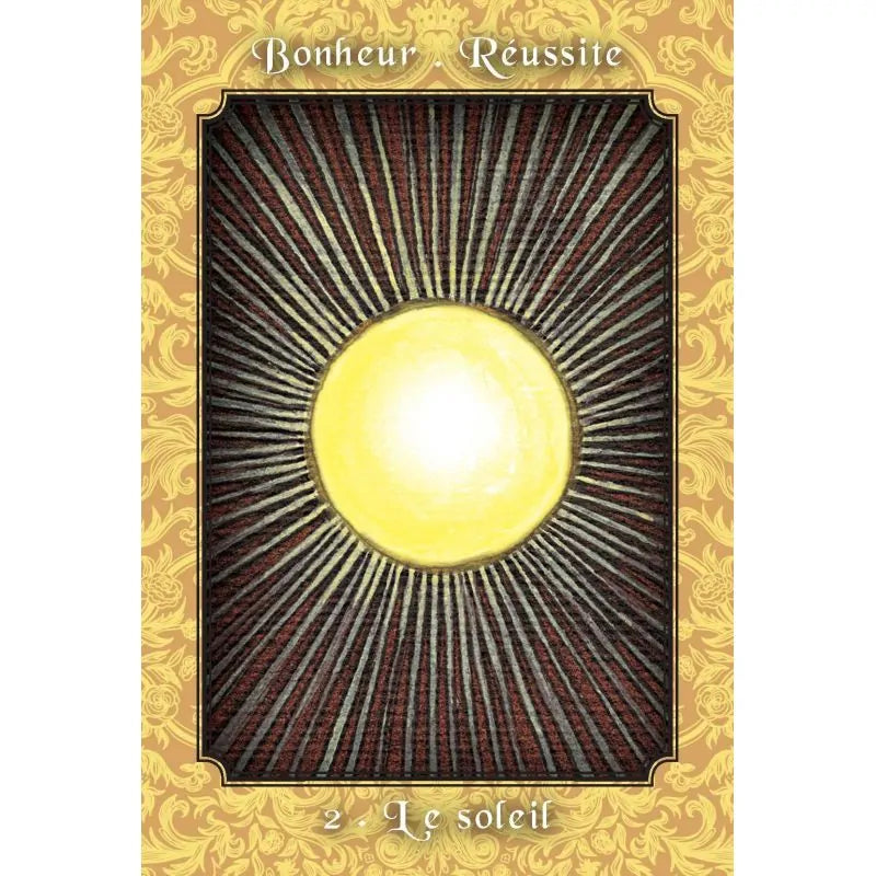 Carte "Le soleil" (Bonheur & Réussite) de l'Oracle de l'Arbre de Vie pour apporter une lumière éclatante à tes guidances quotidiennes.