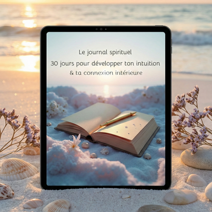 Mockup de Couverture de l'e-book Le Journal Spirituel par Myvelyshop - 30 jours pour développer son intuition.