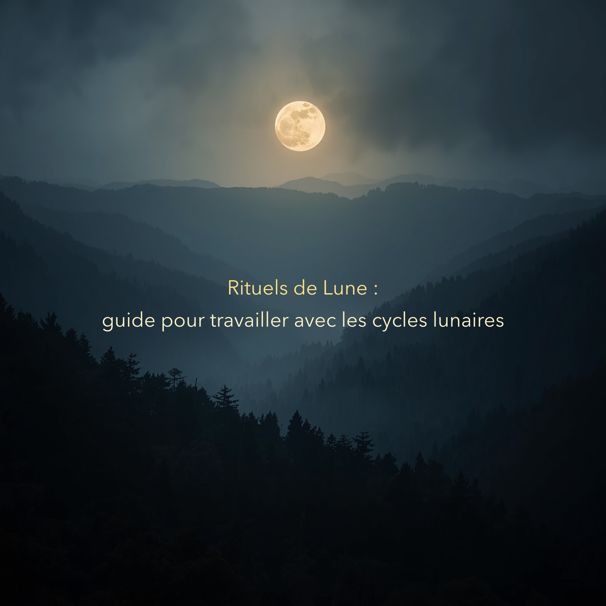 Couverture de l'e-book Rituel de Lune par Myvelyshop - Guide pratique pour travailler avec les cycles lunaires.
