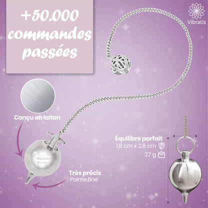 Pack duo de pendules divinatoires Égyptien Thot et Goutte d'eau Myvelyshop detail pendule goutte d'eau