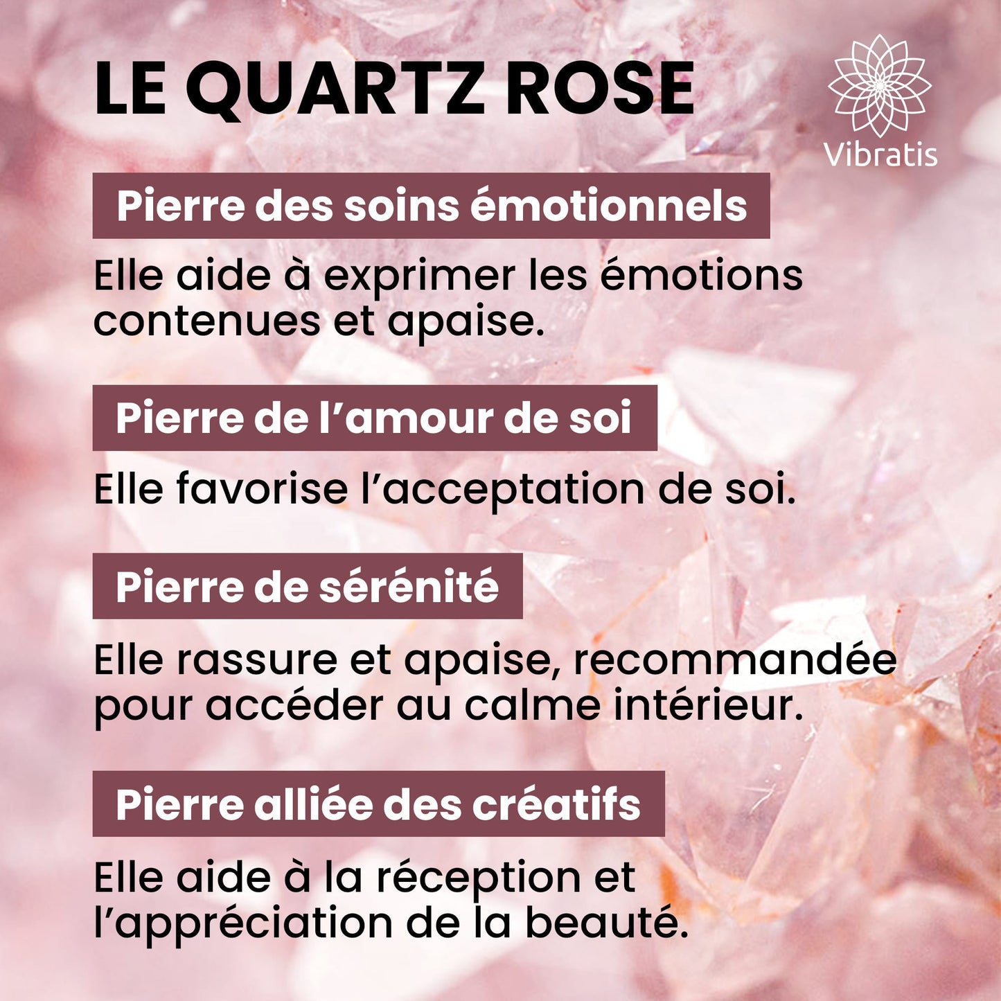 Descriptif Pendule divinatoire en pierre de quartz rose naturelle Myvelyshop
