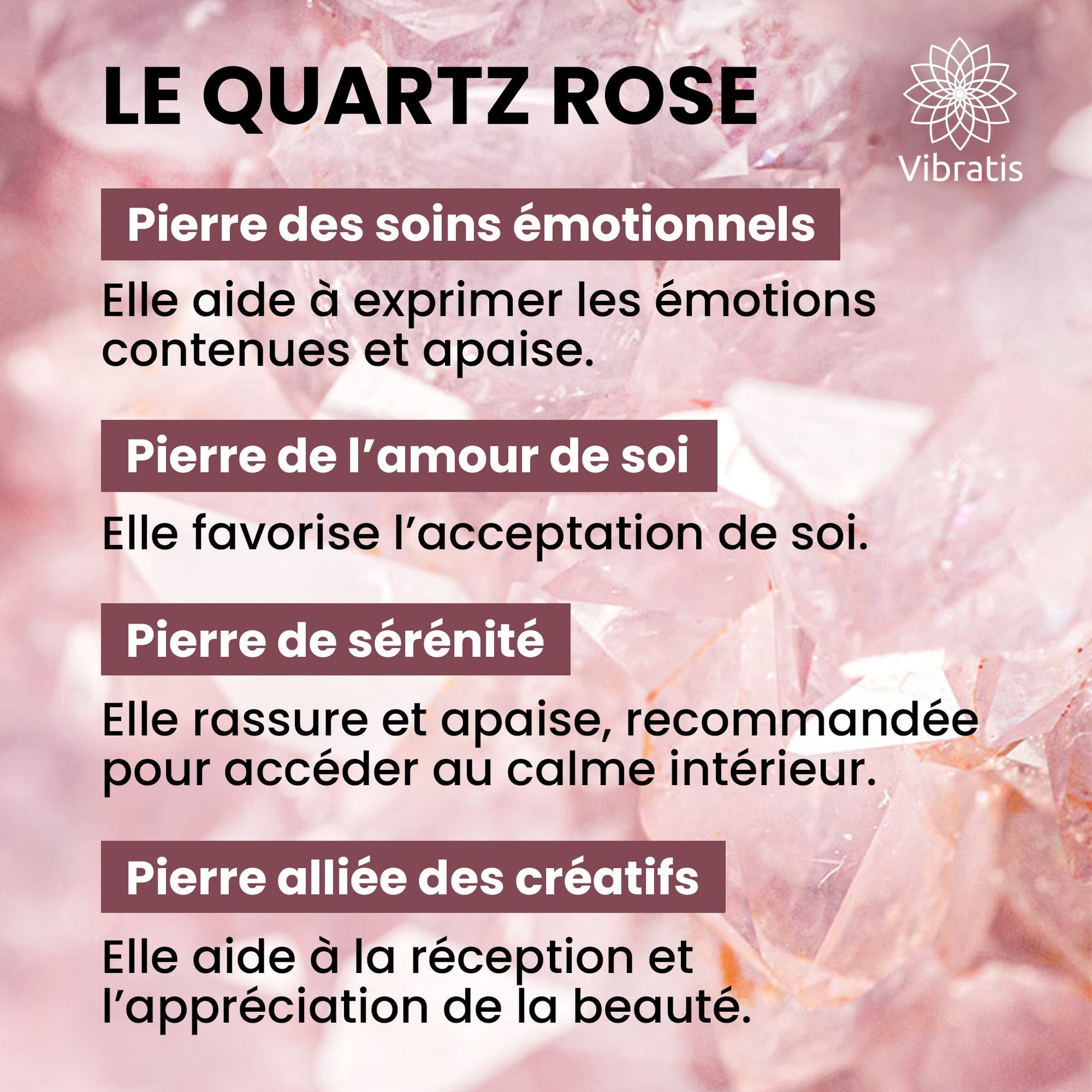 Descriptif Pendule divinatoire en pierre de quartz rose naturelle Myvelyshop
