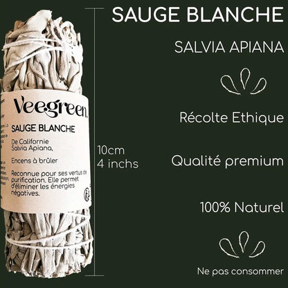 detail Bâton de sauge blanche de Californie pour purification Myvelyshop