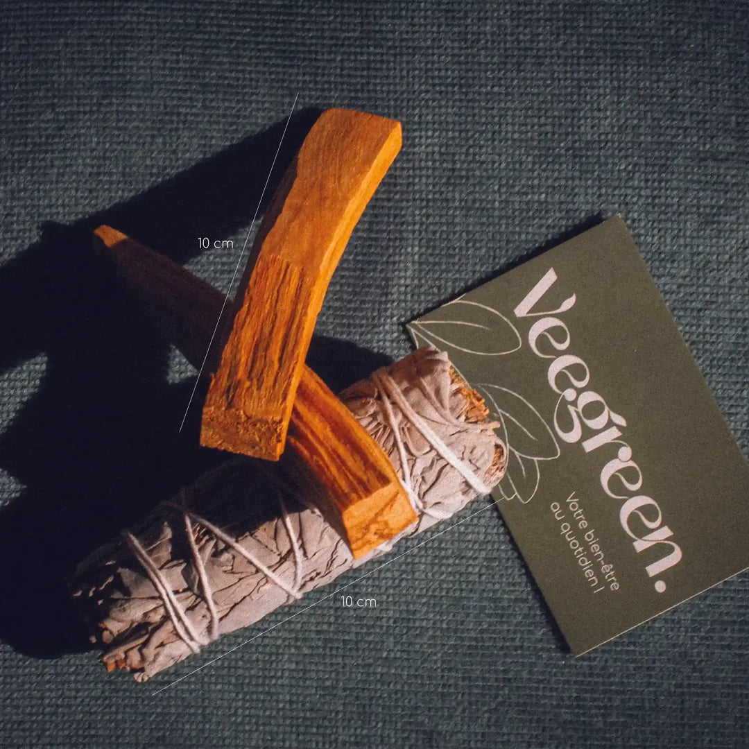 Duo Sauge Blanche et Palo Santo pour rituel de purification Myvelyshop